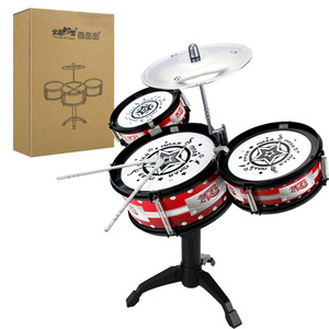 Instrumentos Musicales para Niños, Batería de Jazz Clásica Negra, Versión Avanzada, Juego de 5 Tambores de Percusión - Product Image 6