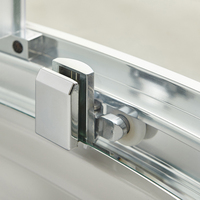 Boîtier de porte de douche en verre trempé transparent de haute qualité personnalisé de 5mm Salles de douche en verre de qualité supérieure