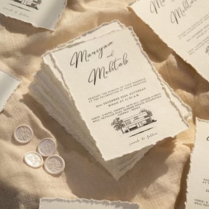 Invitations de <span class=keywords><strong>mariage</strong></span> personnalisées Cartes de vœux avec papier couché Impression numérique Logo personnalisé Matériau en carton - Product Image 5