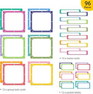 Group Pocket Chart with Colorful Dry Erase Cards, Wall Hanging <b>File</b> <b>Folder</b>, Pocket Chart for Small Group Classroom Must Haves - Product Image 1