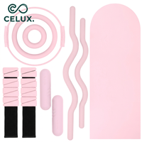 Kit de fitness éco-responsable pour yoga et Pilates avec ballon de yoga, anneau de Pilates, poids de cheville en silicone, bandes d'étirement et de résistance