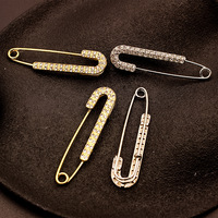 Spot personnalité plein cristal alliage broche femmes mode tempérament manteau costume fixe broche mode châle boucle bricolage