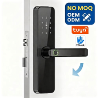 Serrure intelligente Tuya WiFi en aluminium avec reconnaissance d'empreintes digitales et technologie de mot de passe numérique TTlock
