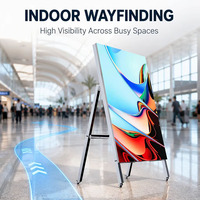 Layar LED Tahan Air IP65 P1.86 Indoor/Outdoor, Dapat Dipindahkan, Full Color, Tipe Lantai untuk Periklanan