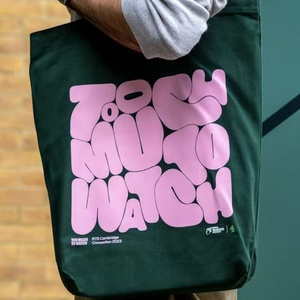 Sac à main de grande capacité en gros, sac en toile imprimé, sac fourre-tout en coton de 17 pouces, imprimé sur toute la page, schéma de couleurs - Product Image 5