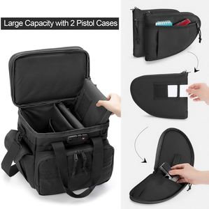 Bolsa Táctica Negra de Fábrica con Candado TSA, Capacidad para 12 Cargadores, Múltiples Bolsillos, Equipo de Caza, 2 Estuches - Product Image 2