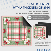 Tapis de Mahjong de Noël personnalisé 33 pouces en néoprène, motif festif, antidérapant, en caoutchouc inodore, couverture de table, usine DDP USA