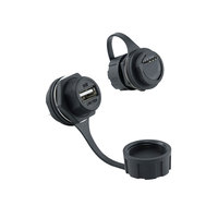 Konektor Sensor USB Tipe Bulat Lshitech dengan Kabel, Tahan Air IP68, 30V 1.5A, Female