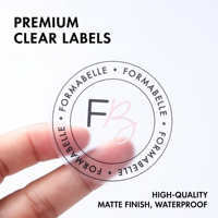 Étiquettes autocollantes transparentes personnalisées, imperméables, en vinyle PVC transparent, impression de logos, étiquettes en rouleau, étiquettes d'emballage