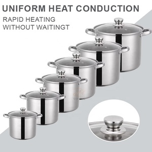 Sıcak satış paslanmaz çelik amerikan tarzı ekstra uzun boylu Pot seti pişirme vapur tencere tencere setleri - Product Image 3