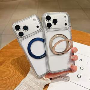 เคสใสกันกระแทกแบบหมุนได้ 360 องศา พร้อมแม่เหล็ก สำหรับ iPhone 18 17 Pro Max 16 15 14 13 12  วัสดุ PC ชุบเคลือบ - Product Image 2