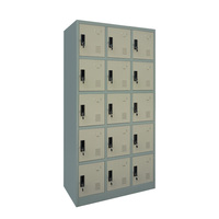 Armoire en acier à 15 portes, casier en métal laminé à froid, fabricant chinois, rangement extérieur, garde-robe pour vêtements, clé, étanche, écologique
