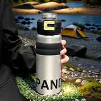 Bouteille d'eau isotherme en acier inoxydable pour étudiants, à double paroi, isolée, pour le sport, avec paille, thermos de voyage, 6 à 12 heures de conservation de la chaleur