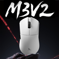 New Darmoshark M3V2 Mouse Aurora hijau ringan 3395 Esports Game tiga Mode Dual 8K Mouse nirkabel hadiah Aksesori komputer