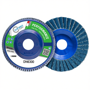 Disque à lamelles Fervi Performance 125 mm, disque abrasif sans fer pour le ponçage du métal - Product Image 1