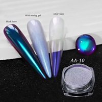 Nail Art Acrylique Poudre pour Ongles Laser Effet Holographique Manucure Pigment Nail Magic Mirror Powder