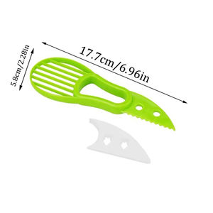 Outil à découper l'avocat 2-en-1 - Coupe-fruits et dénoyauteur en acier inoxydable avec éplucheur pour la cuisine, gadget pour une découpe rapide de guacamole - Product Image 5