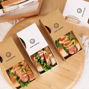 Scatola per Hot Dog Personalizzata in Carta Riciclata Eco-Friendly, Imballaggio Monouso da <span class=keywords><strong>Asporto</strong></span> per Ristoranti e Attività Gastronomiche - Product Image 1