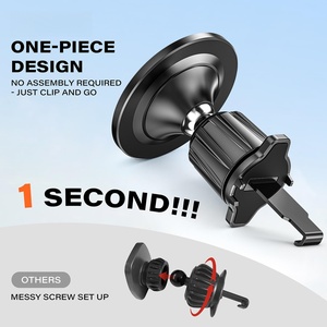 New PC+ABS Vacuum <b>Adjustable</b> <b>Table</b> Cell Magnetic Phone Holder Universal 360 Rotating Charging Car Mobile Phone Holder - Product Image 2