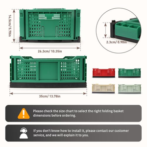 Heavy Duty Foldable <b>Plastic</b> Containers Box Collapsible <b>Crates</b> for Fruits Vegetables Supermarket - Product Image 5