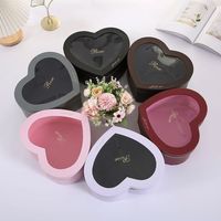 Boîte cadeau rigide en forme de cœur pour la Saint-Valentin, boîte transparente en matériaux recyclés avec finition brillante ou mate pour bougies