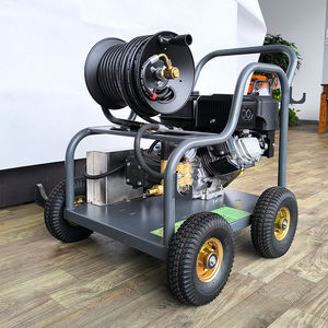 Vente directe d'usine nouvelle Machine de débouchage de tuyau de nettoyage d'eau froide <span class=keywords><strong>haute</strong></span> <span class=keywords><strong>pression</strong></span> à essence LC 170bar 30lpm avec enrouleur de tuyau - Product Image 1
