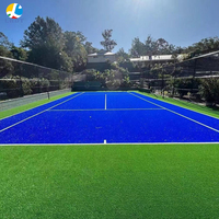 Matériel PP court de tennis gazon artificiel noir pour court de tennis tapis d'herbe gazon extérieur artificiel gazon