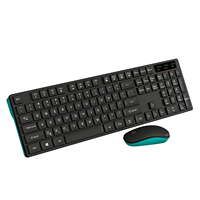 Clavier d'ordinateur silencieux de bureau 104 touches 2.4G / BT à double mode Combo clavier et souris sans fil multimédia