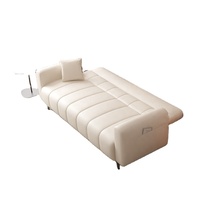 Sofá Cama de Cuero Pata de Gato Plegable de Doble Uso para Sala de Estar Pequeña, Dormitorio, Apartamento, Habitación de Alquiler, Sofá Sencillo