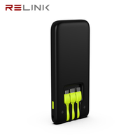 Batterie externe de partage à charge rapide 8000 mAh avec câbles intégrés pour système de location de batteries externes, usage commercial, OEM ODM