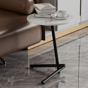 Side <strong>Table</strong> <strong>Marble</strong> Nordic Sofa Balcony Living Room Furniture Oak Coffee Bed <strong>Bedside</strong> Round Accent Gold Metal End Modern Side <strong>Table</strong> - Product Image 4