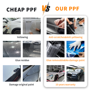 ฟิล์มใส TPU PPF ป้องกันรอยขีดข่วน ฟิล์มกันรอยสีรถยนต์ ขนาด 1.52x15 เมตร หนา 7.5 มิล ซ่อมแซมตัวเองได้ ป้องกันรอยขีดข่วน ป้องกันสีเหลือง - Product Image 2