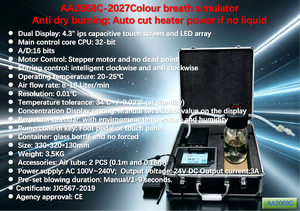 Simulateur de test d'alcoolémie couleur 4,3 pouces avec écran tactile, testeur d'alcool AA2068 précis à 2 décimales - Product Image 6