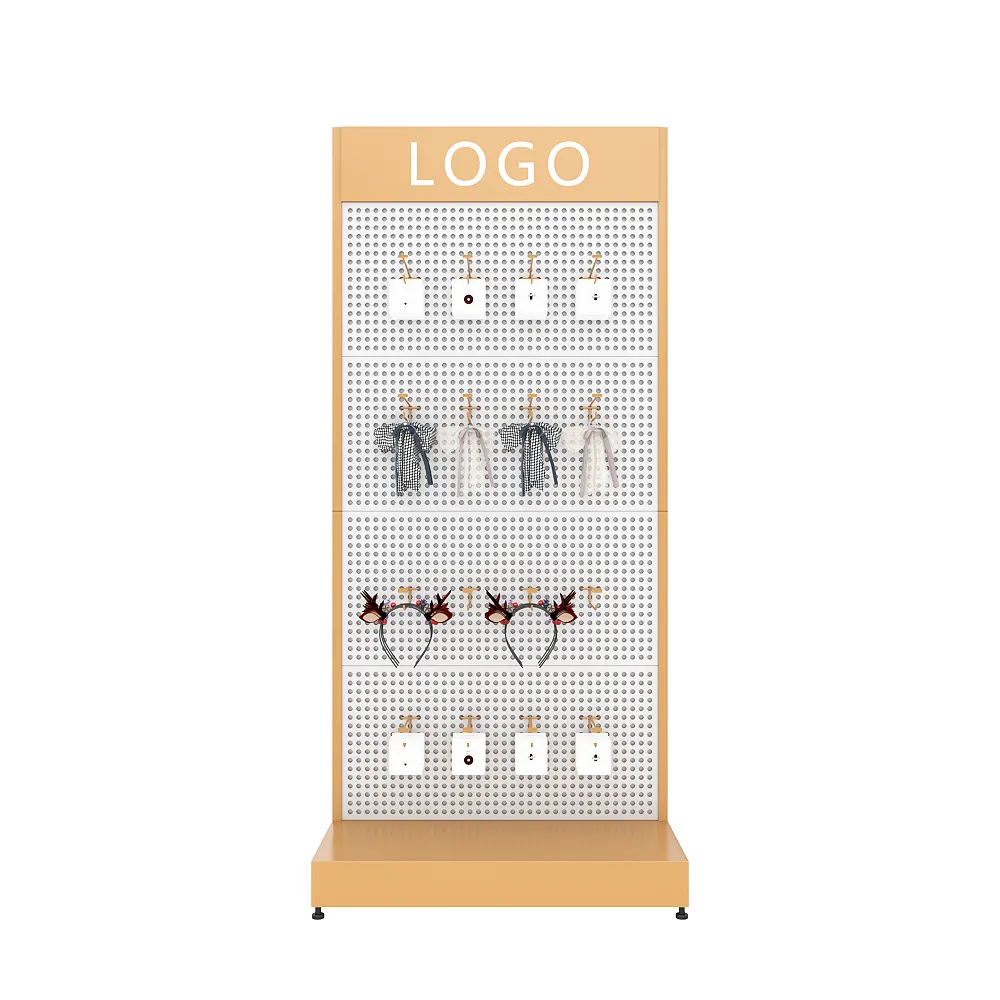 Einzigartige Stirnband Zubehör Shop Metall Peg board Design benutzer definierte verstellbare mehrfarbige Haars chleife Display Rack