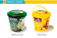 Boîte en plastique pour biscuits et cookies, 50 pièces, bon marché, écologique, durable, impression de logo, personnalisés, emballage de craquelure, conteneur