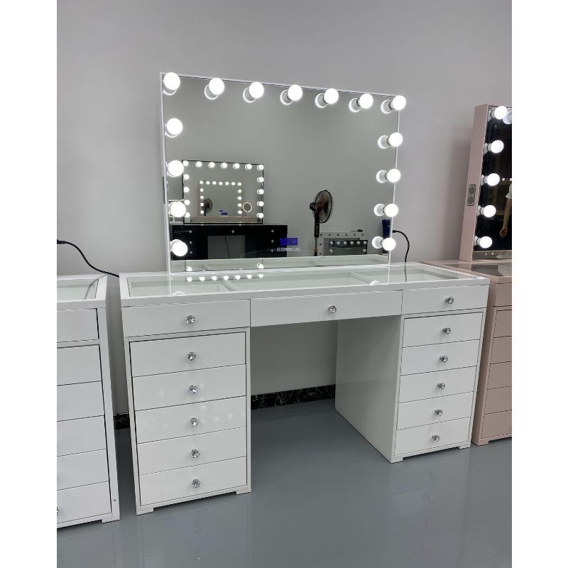Dressing Table with Drawers Mirror and