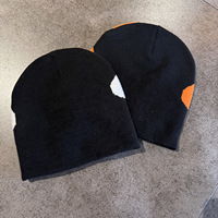 Beanie bunga Jacquard Pullover trendi pria wanita, topi Beanie rajutan hangat musim dingin musim gugur musim dingin