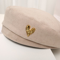 Bérets à paillettes pour femmes françaises, logo pour enfant, chapeau en coton, chic, original gg luxe