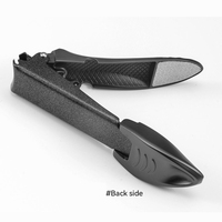 Focstar Nouveau Coupe-ongles anti-éclaboussures en acier inoxydable à lame incurvée et tranchante, grande taille, portable, à ouverture large pour ongles épais des doigts et des orteils