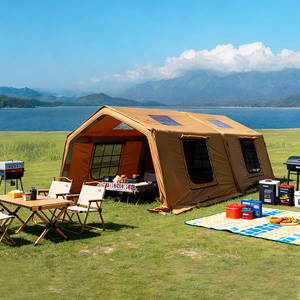 <span class=keywords><strong>9</strong></span>+<span class=keywords><strong>9</strong></span>.5 ㎡   Carpa Inflable para Acampar al Aire Libre, Carpa Resistente a la Intemperie con Gran Espacio para Pasar la Noche - Product Image 1