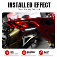 Für Ducati Panigale V4 2025 2026 Kennzeichenhalterung Motorradzubehör mit LED-Blinklicht