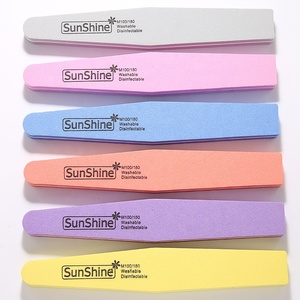 Bán buôn ánh nắng mặt trời 100/180 bền có thể giặt Double Sided Nail tập tin thiết lập chuyên nghiệp bọt biển Nail đệm và tập tin - Product Image 1