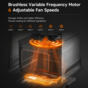 Friteuse à air haute capacité avec fenêtre de cuisson visible, multifonctionnelle, à écran tactile, pour la cuisine domestique - Product Image 6