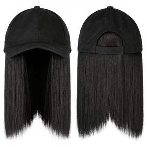 Gorra de Béisbol con Extensiones de Cabello Liso Largo, Estilo de Peinado Recto, Gorro con Peluca Ajustable y Extraíble para Mujeres y Niñas - Product Image 5