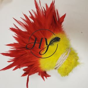 Flecos de Plumas de Gallo de Dos Tonos de 5-6 Pulgadas para Disfraces de Carnaval, Festivales, Danza Samba y Decoraciones Festivas - Product Image 2