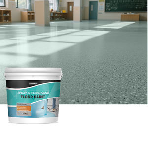 Colore sabbia epossidica rivestimento pavimento colorato sabbia vernice per pietra effetto granito resistente all'usura vernice per pavimenti - Product Image 6