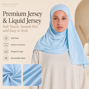 Hijab Autunnale Premium di Alta Qualità per Donne Musulmane, Sciarpa in Jersey Tinta Unita, Bandana Etnica, Nuova Collezione - Product Image 2