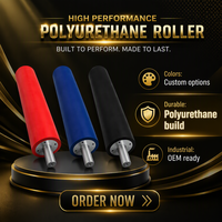 Rouleau en caoutchouc polyuréthane personnalisé pour machine industrielle d'impression, de laminage et de traitement textile