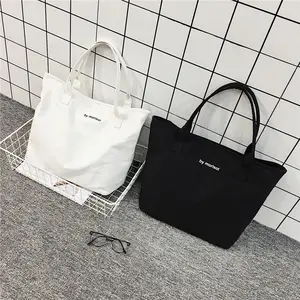 Wholesale New Style Fashion Custom High-capacity Shoulder Shopping Bags High Quality Cotton Canvas Tote Bag With Zipper