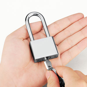 ウェアハウスの屋外多目的南京錠に適した、マーキングのないスチールカラーの合金スチール製南京錠 - Product Image 5